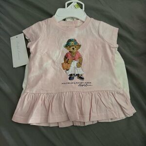 Ralph Lauren Pink Polo Bear Matching Set